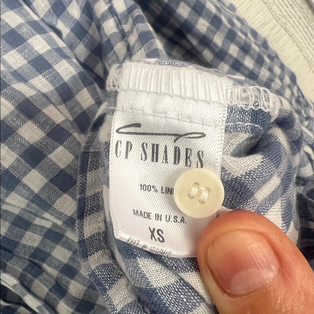 CP Shades Blue and White Checkered Blouse - Picture 6 of 10